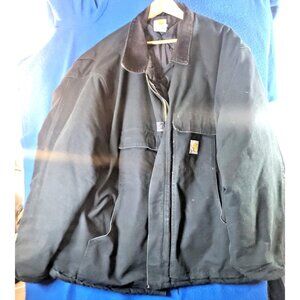 Carhartt Vintage Black Zipper Jacket Men's Size 4XL Quilted Lined RN 14808